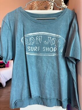 Ron Jon Surf Shop Women's Short Sleeve Tee - Faded Teal